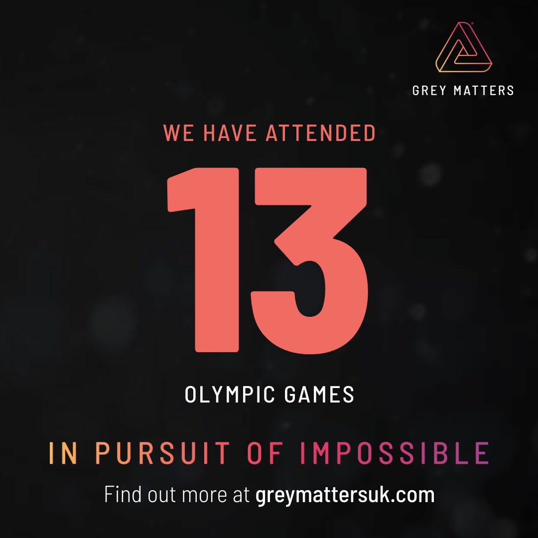 We have attended over 13 Olympic Games supporting leading Olympic athletes and teams to enhance and perfect sporting performance. To find out more visit  greymattersuk.com