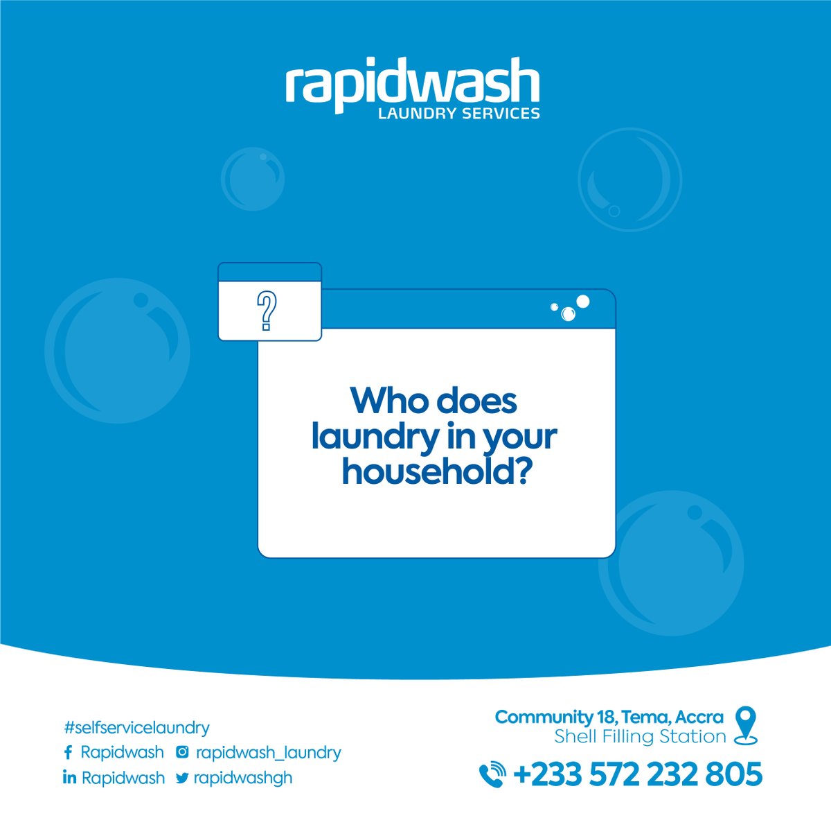 Rapidwashgh's tweet image. Let the answers flowwww.....#dynamicfriday #polls #laundry #rapidwash #Ghana #fridayvibes