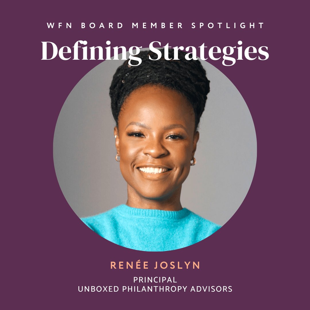 Renée Joslyn is a WFN board member and philanthropy advisor and founder of <a href="/UnbxdPhilanth/">Unboxed Philanthropy Advisors</a>. Thank you for your service, @MsReneeJoslyn! We are very grateful to have your voice and experience on our board. #philanthropyfriday #memberspotlight #leadersinphilanthropy