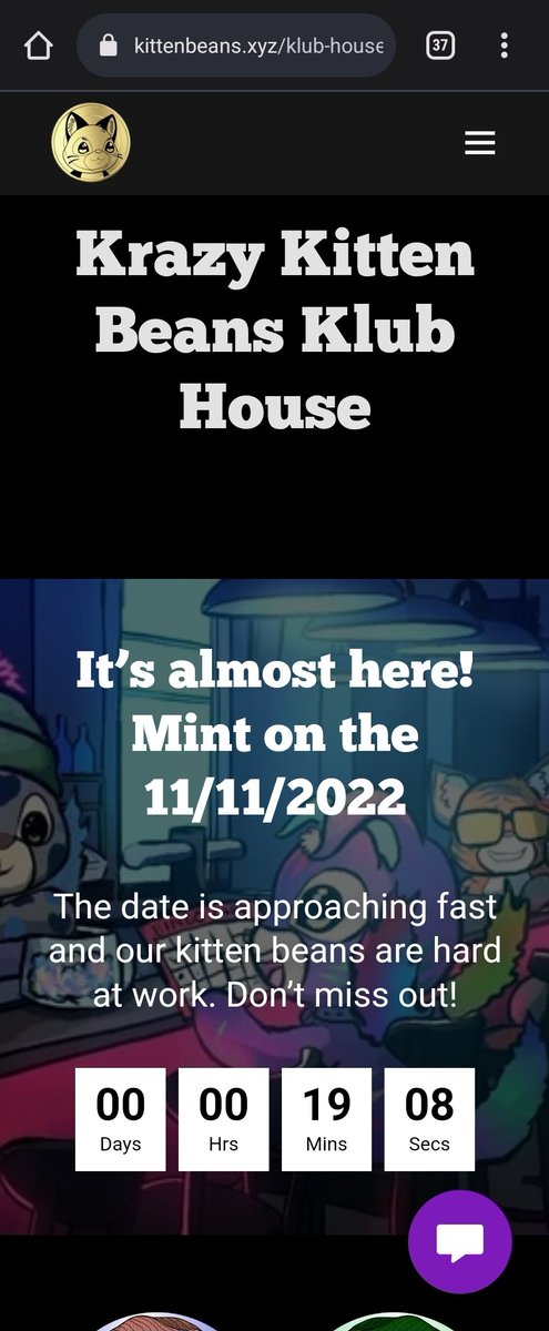 OUR FIRST #NFTMinting Event is almost here!

Are you keen to be a #kittenbean⁉️

Bookmark our Official Site &amp; don't Miss out! kittenbeans.xyz

Our First Mint Event goes live in Minutes‼️ Don't be left in the FOMO CROWD‼️