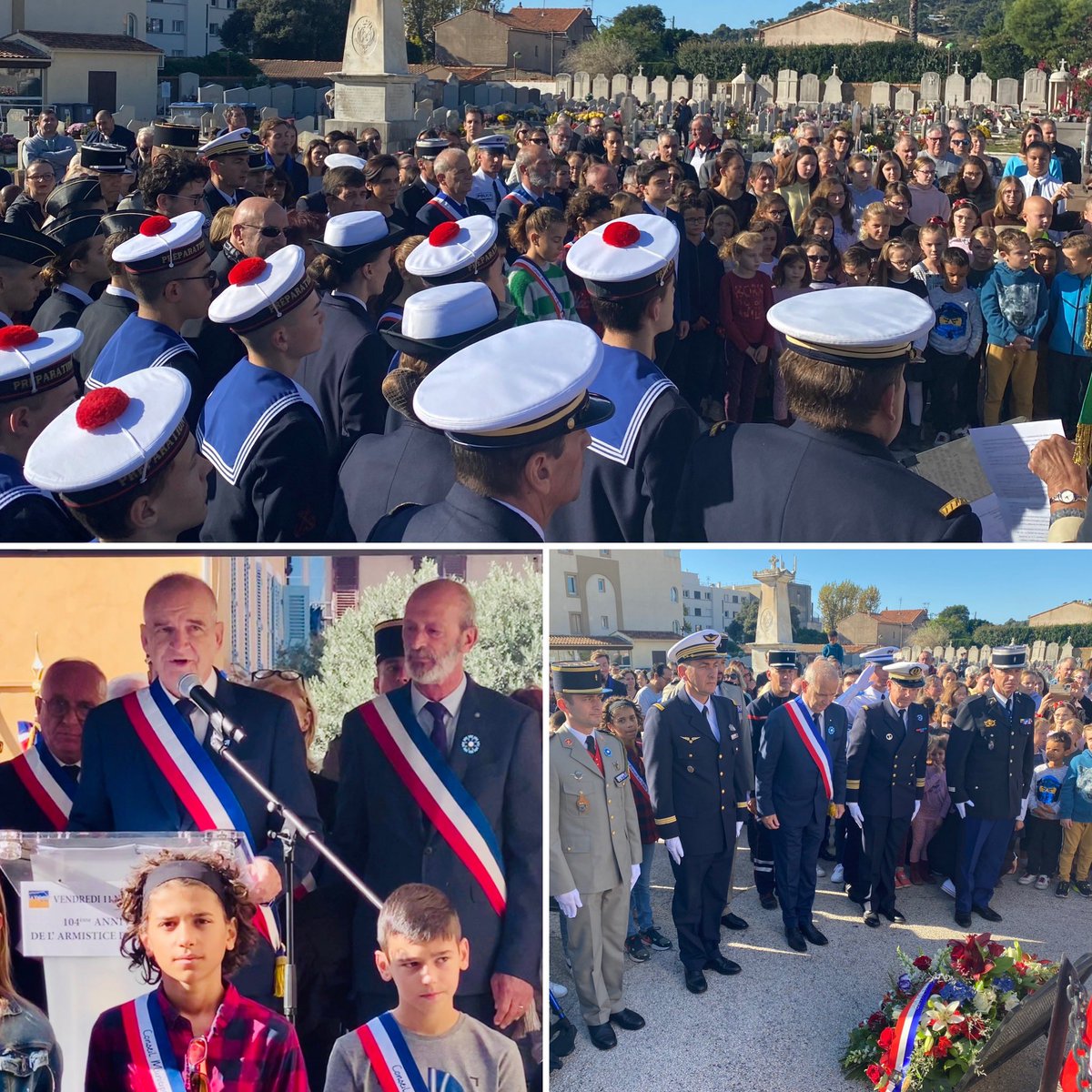 Ce matin vous étiez très nombreux petits et grands pour commémorer le 104ème anniversaire de l’armistice de 1918. #11Novembre2022 #Armistice <a href="/lavalette83160/">Ville de La Valette-du-Var</a>