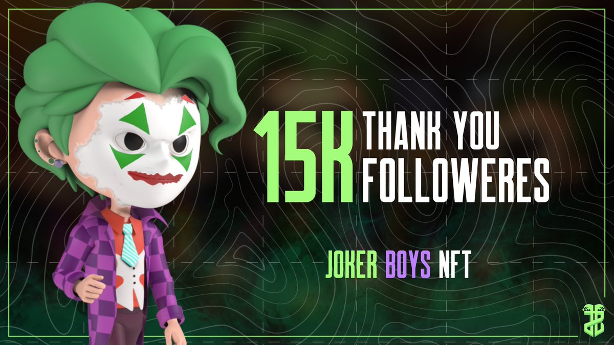 Thank you everyone SO MUCH for supporting JKB, we passed 15k followers❤️

As a thanks, we're giving away: 
2 Airdrops 
10 Wl spots 

👇TO ENTER 
1⃣RT this
2⃣Tag friends 
3⃣Follow @jokerboysNFT
4⃣Join DC: discord.gg/Qh4NqtFW 

Winners picked Nov 15th
