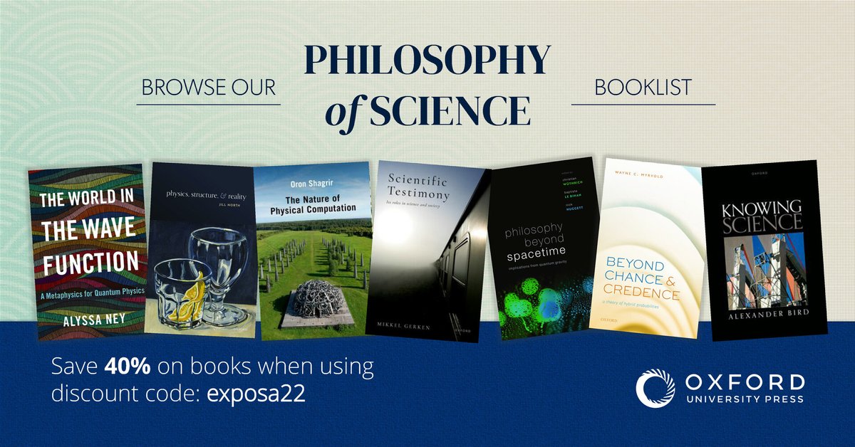 Say hello to OUP Philosophy editor <a href="/peter_ohlin/">Peter Ohlin</a> at the <a href="/PhilSciAssoc/">Philosophy of Science Association</a> conference where you can explore expert philosophy of science books. You can also save 40% off purchases using code EXPOSO22 at the checkout: bit.ly/3Dh8FXu