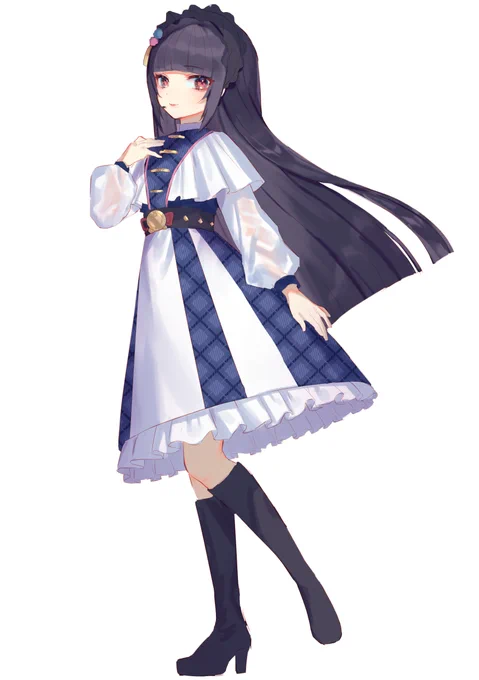 ちゃんと衣装考えて全身描いたのでみてほしい… 