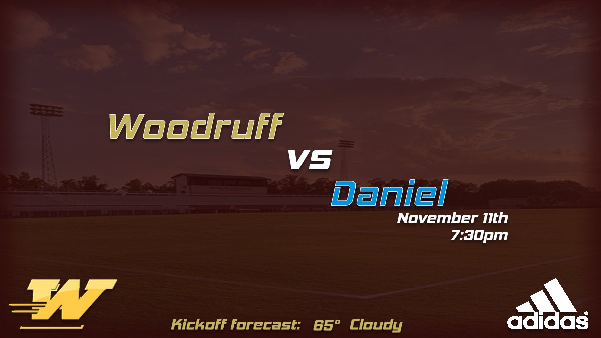 WoodruffFB's tweet photo. It's game day! Join us tonight as we travel to Daniel to take on the Lions in the 2nd Round! Be early, be loud! See you there! #RLR #WolverineMachine https://t.co/ngN67C6XxR