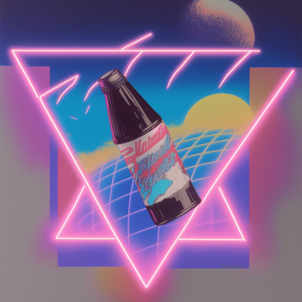 slash_generart's tweet photo. Drink Slash cola!

 #midjourneyaiart #art #aiartist #generativeart #digitalartist #aiart #digitalart #artificialintelligence #midjourneyai #aiartwork #generart #midjourney #80s #retrovibes #80saesthetic https://t.co/D97UXa7pNX