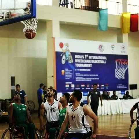 PCFidaa's tweet photo. After their victory over Bangladesh, Libya and India, the heroes of the Palestinian national team, the heroes of Gaza, were crowned with the wheelchair basketball championship that was held in India.
  congratulations🍸🍸🍸🇵🇸🇵🇸🇵🇸✌️✌️✌️ https://t.co/mIFTyzHB5Q