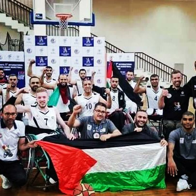 PCFidaa's tweet photo. After their victory over Bangladesh, Libya and India, the heroes of the Palestinian national team, the heroes of Gaza, were crowned with the wheelchair basketball championship that was held in India.
  congratulations🍸🍸🍸🇵🇸🇵🇸🇵🇸✌️✌️✌️ https://t.co/mIFTyzHB5Q