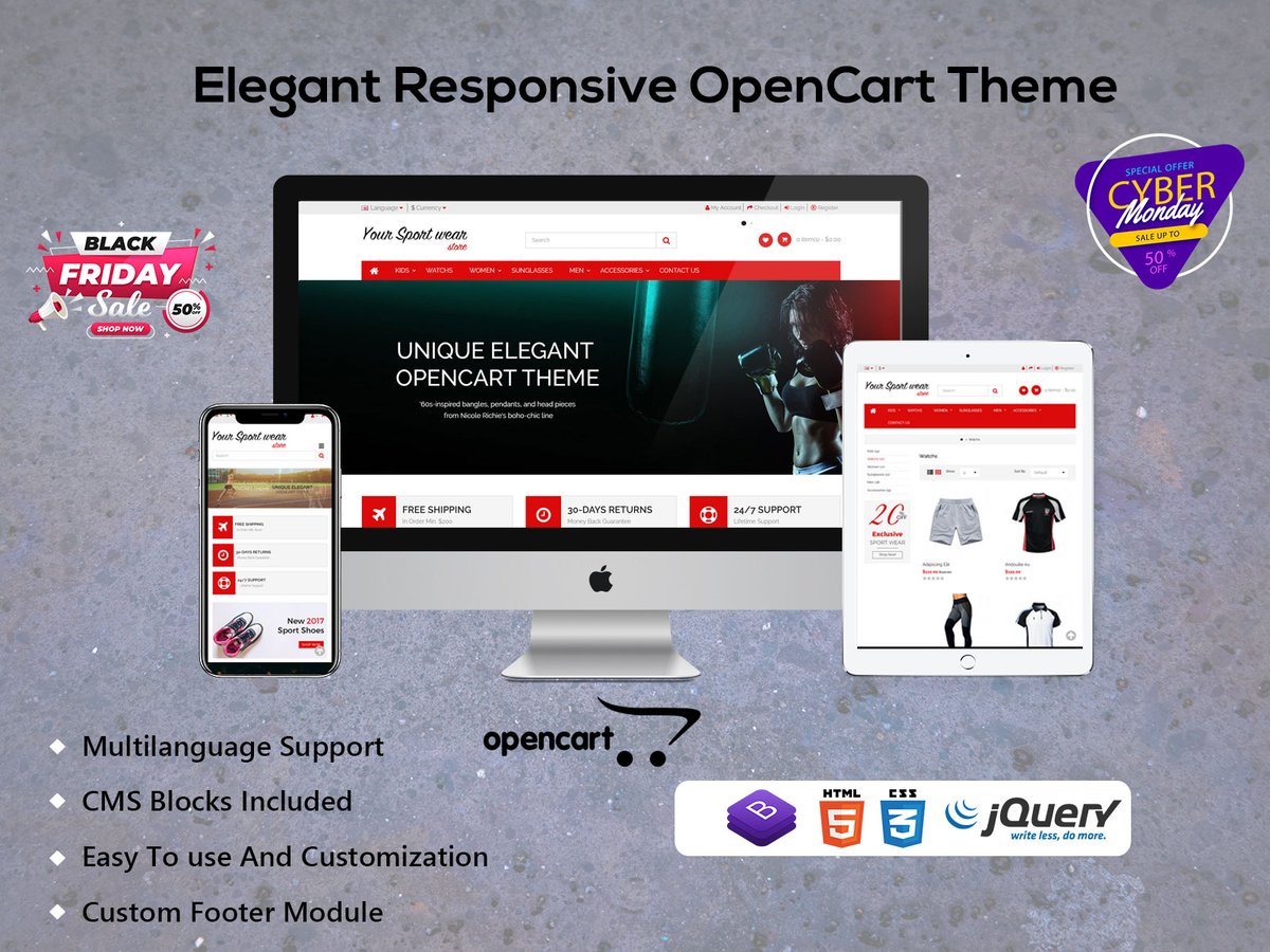 MultiStoreTheme's tweet photo. Create your own #Sportswebsite without touching a single line of code with this Elegant Multipurpose OpenCart Theme. It is easy to use and customize.
Get it Now: https://t.co/XNcEp8zkoX
#envato #themeforest #OpenCart #ecommercetheme #multipurposetheme #fashiontemplate #Webapp https://t.co/T6Vx1jEkVr