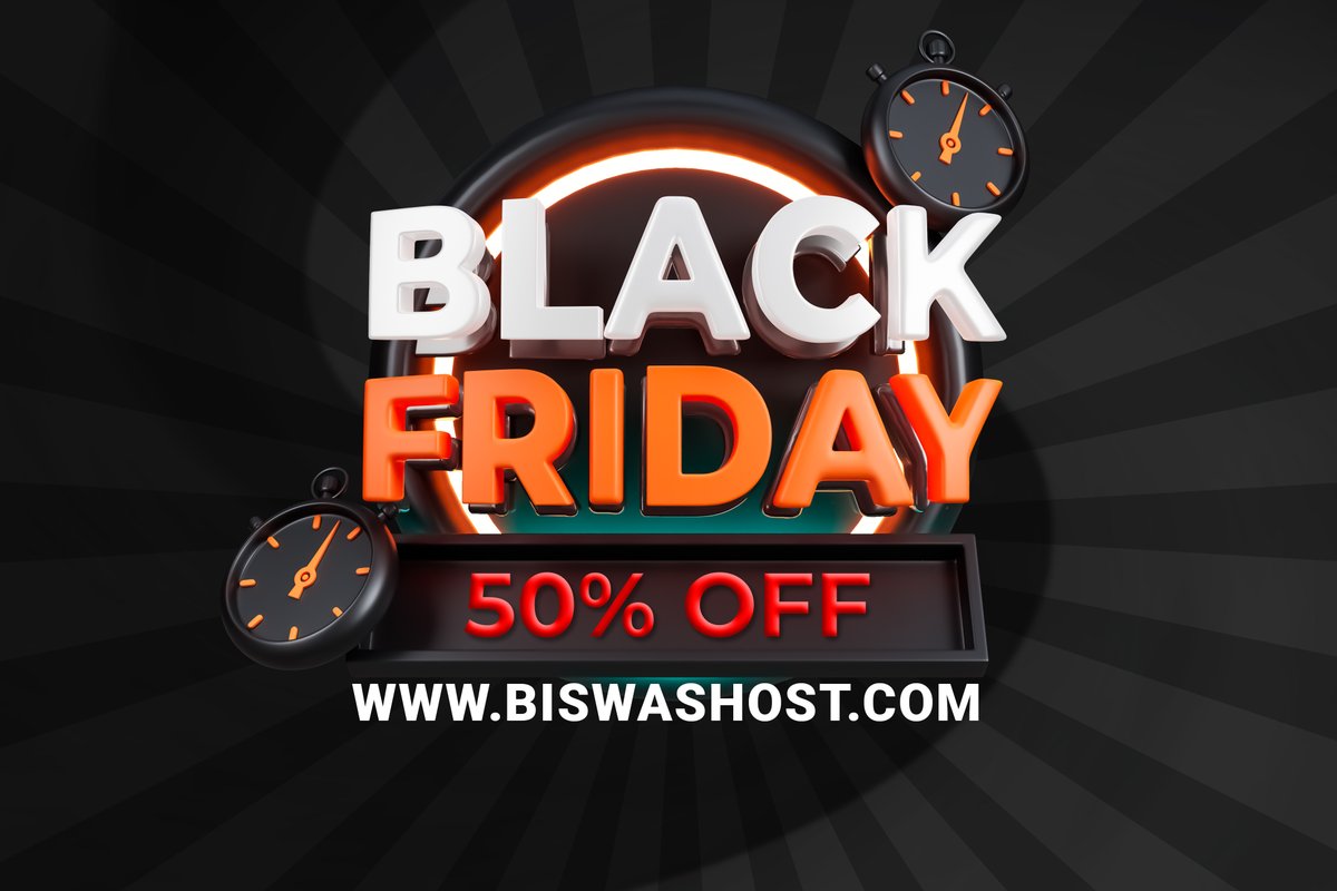 Our Black Friday Deal started from today. Get 50% discount on any of our shared hosting purchases. Coupon Code: BF50

Order Link:
1. BDIX Web Hosting: biswashost.com/bdix-web-hosti…
2. CWP Web Hosting: biswashost.com/cwp-web-hostin…
3. cPanel Web Hosting: biswashost.com/cpanel-web-hos…