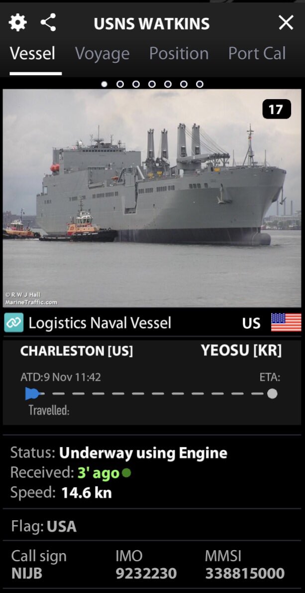 WarshipCam on Twitter "USNS Watkins (TAKR315) Watsonclass vehicle