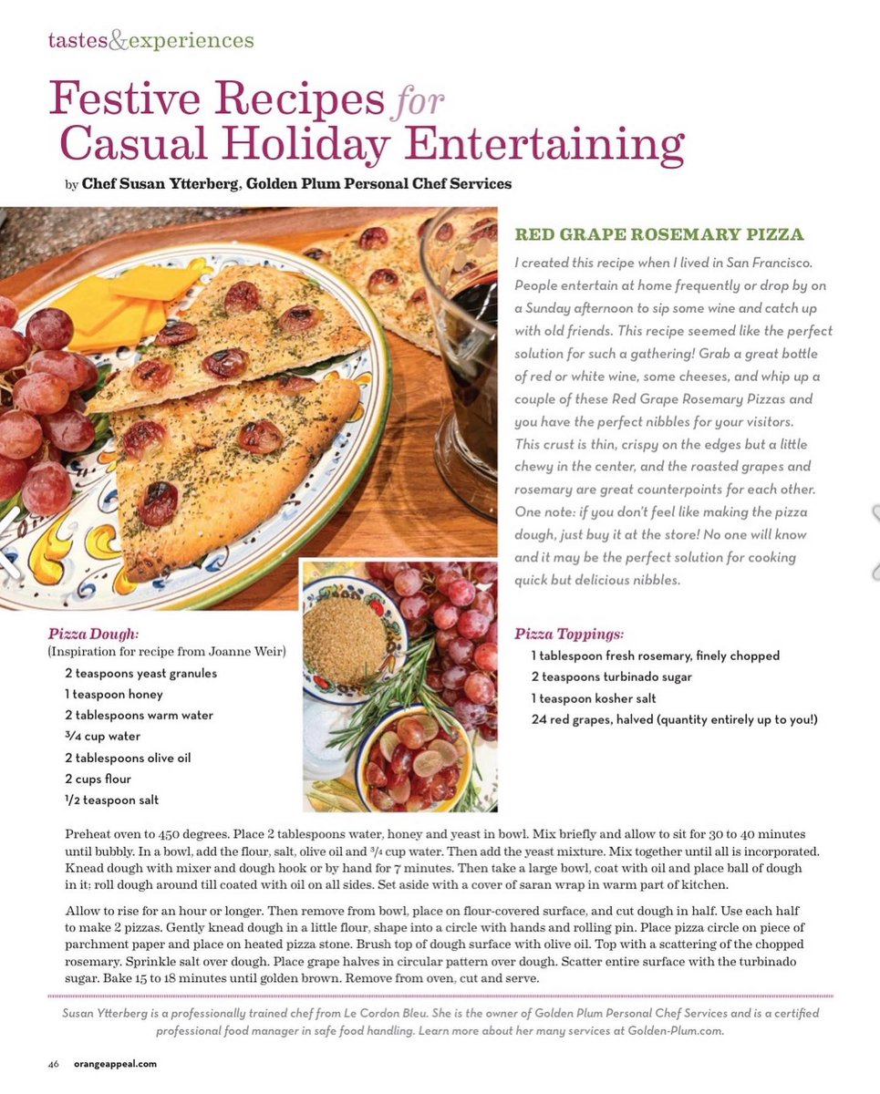 ChefSusanYtt's tweet photo. Thanks @OrangeAppeal for featuring me @ChefSusanYtt in your Nov/Dec issue!
#ChefSusanYtterberg #PersonalChefOrlando https://t.co/Yqz0YbCUIP https://t.co/N92SVz9PLR