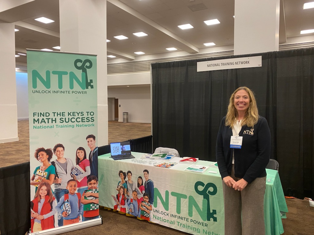 NTNMATH's tweet photo. We are enjoying the @NCCTM1 conference connecting with current partners and meeting new ones! Please stop by our booth today to say hi and learn more about National Training Network (NTN) 🎉 😁 #ntnmath #mathconference #NCCTM2022 #teacherpd #edleadership #eduleaders #mathchat https://t.co/iXDbfbUSjp