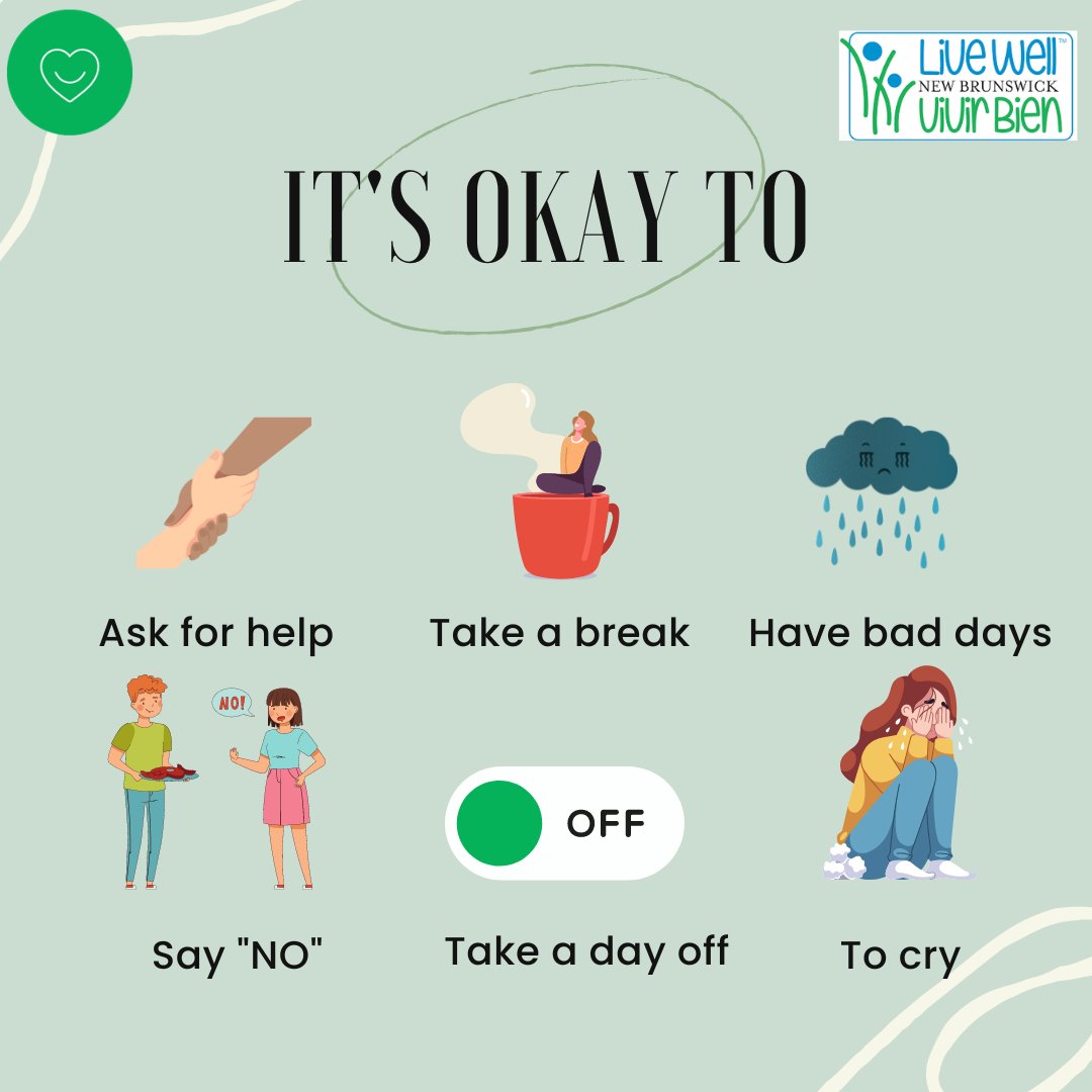 LiveWellNB's tweet photo. It's okay to have bad days. It's a part of growing! Register for an online support group with NAMI today! To register visit the link below. #mentalhealth #wellness #livewellnb
Link: https://t.co/PUAof9y388 https://t.co/sN0qeBQN9L