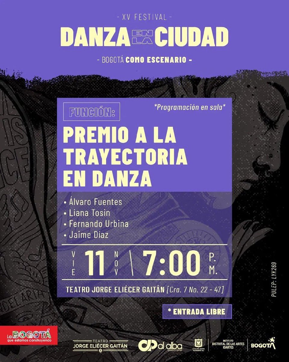 Balletannapav's tweet photo. Esta noche en el Teatro Jorge Eliecer Gaitán, nuestro querido Maestro y Director Jaime Díaz hará parte del XV FESTIVAL DANZA EN LA CIUDAD donde junto a 3 maestros y grandes exponentes de la danza en el país llevarán a escena muestras artísticas que deleitarán a todos!
#ballet https://t.co/4C1FfL3Wm7