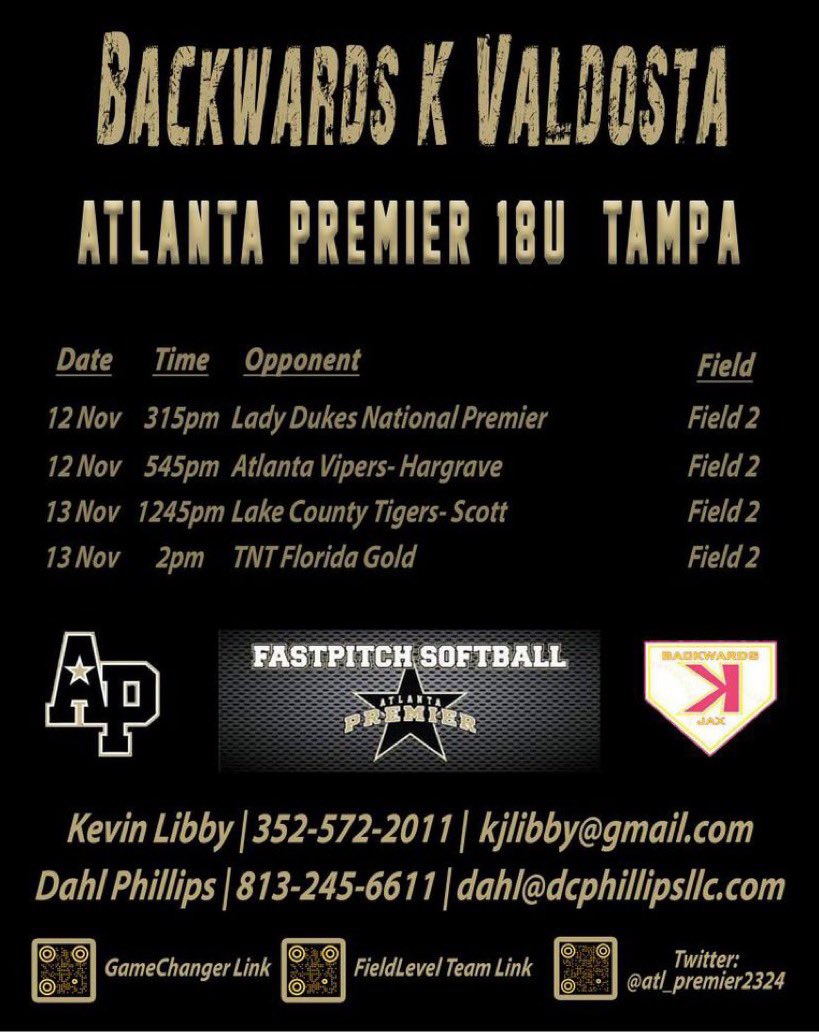 Now that the storm is clearing out.. it’s time for <a href="/ATL_PREMIER2324/">Atlanta Premier 23/24</a> softball. We look forward to seeing everyone up in Valdosta this weekend! Safe travels to all the players, families and college coaches. See you tomorrow!