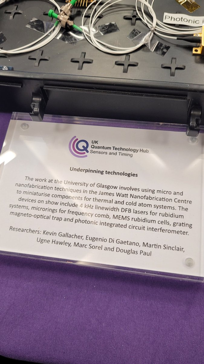 Sensors_QTHub's tweet photo. Research at @UofGlasgow @Sensors_QTHub involves micro and nanofabrication techniques to miniaturise components for thermal and #coldatom systems. Find out more at our #QuantumShowcase22 stand @KTN_Quantum https://t.co/DYChsQeQmH