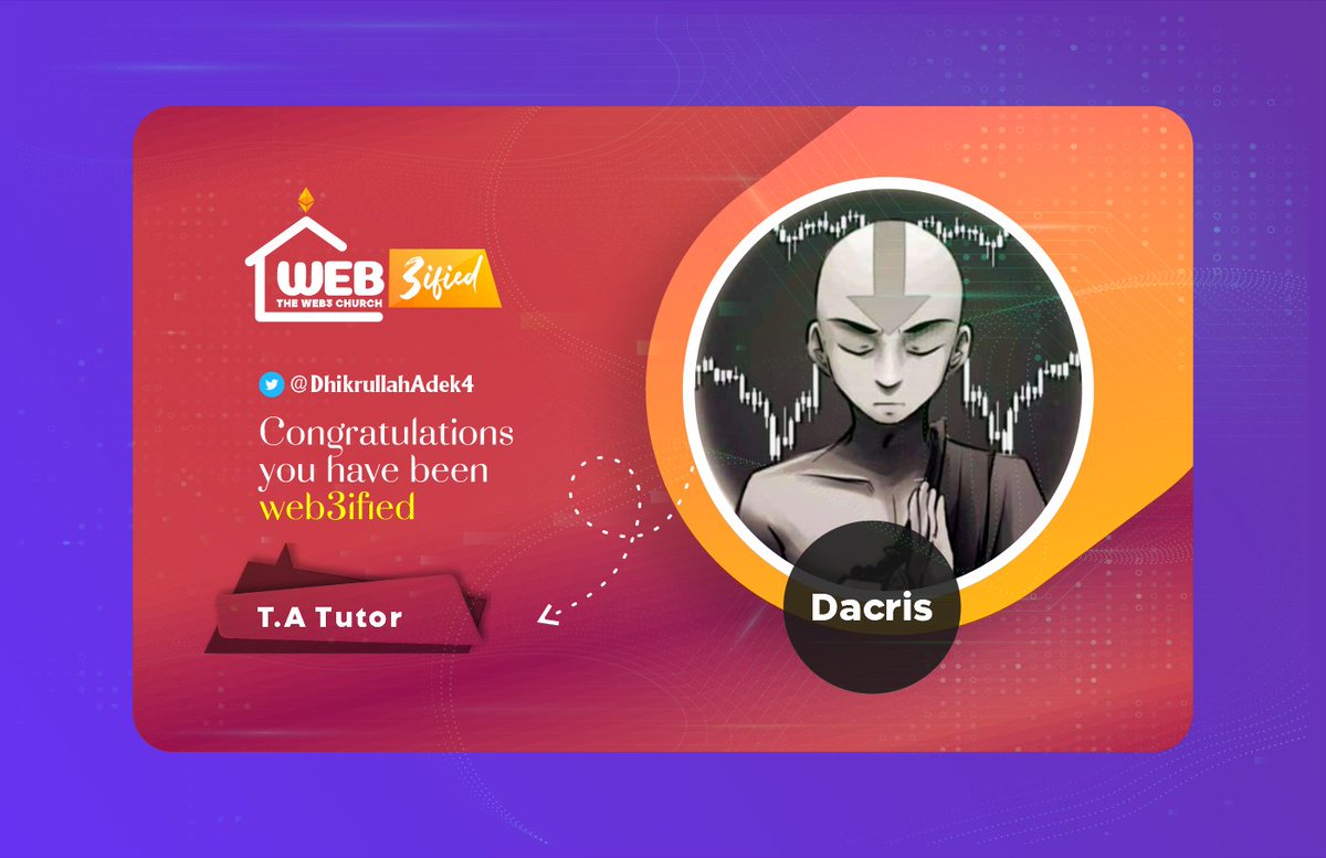 Introducing @DhikrullahAdek4 T.A Tutor <a href="/web3ified/">The Web3 Church</a> 
We are super bullish on your success with us.

GREATNESS IS KNOCKING