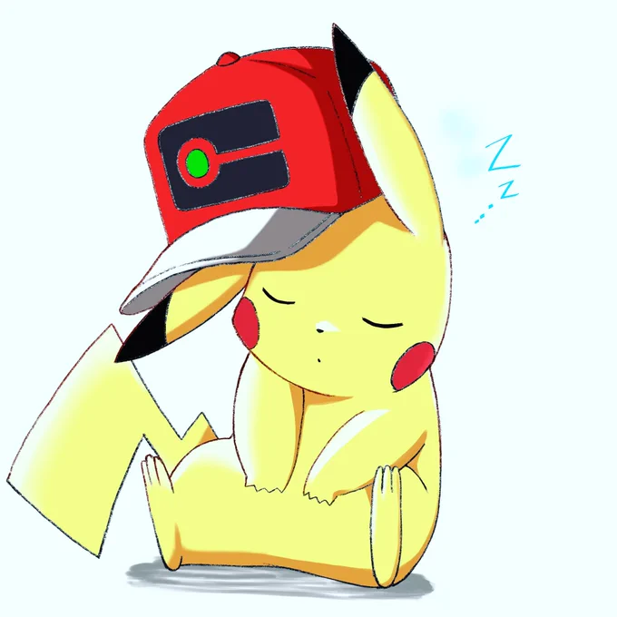 対戦後のピカチュウ #ポケットモンスター 