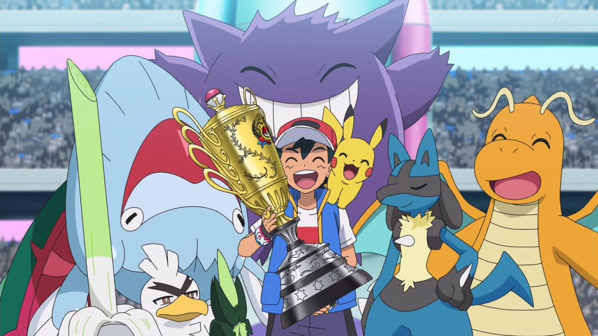 tracklist's tweet photo. É CAMPEÃO! Ash Ketchum vence o mundial da Liga Pokémon depois de 25 anos. 🏆 https://t.co/D6QQWFE1Rf