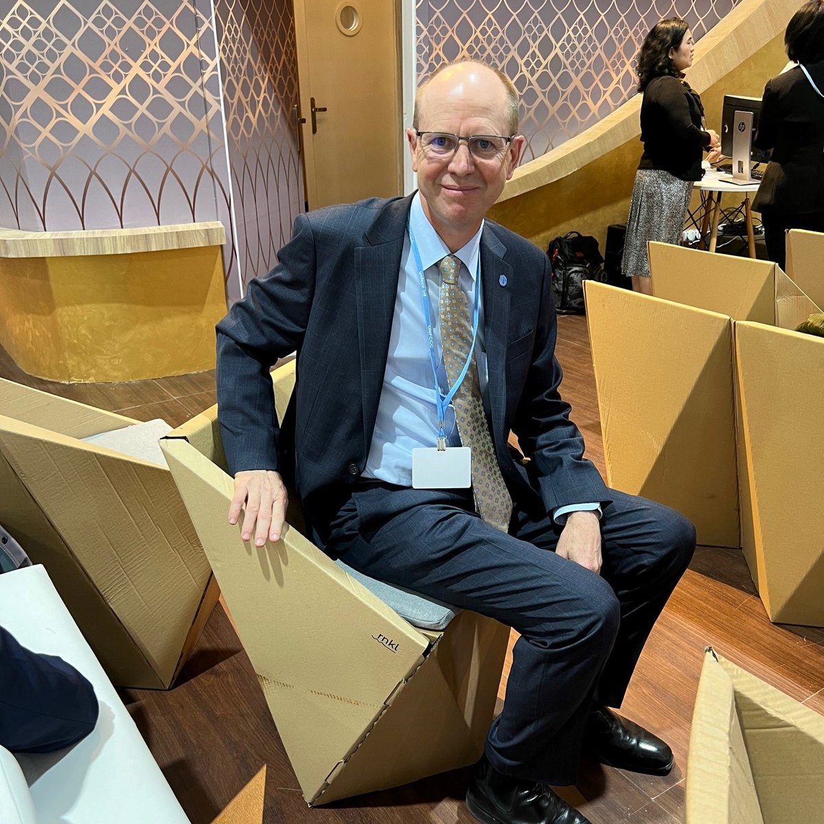 The antithesis of #COP27 - 90% of pavilion structures made from #timber &amp; #wood based materials, amid #cardboard seats &amp; fibre cutlery, yet people lobby to keep ALL trees in the ground? #treesmakewood #treesmakepaper #TheUltimateRenewable Photos: Ross Hampton, <a href="/AFPAonline/">AFPA</a>