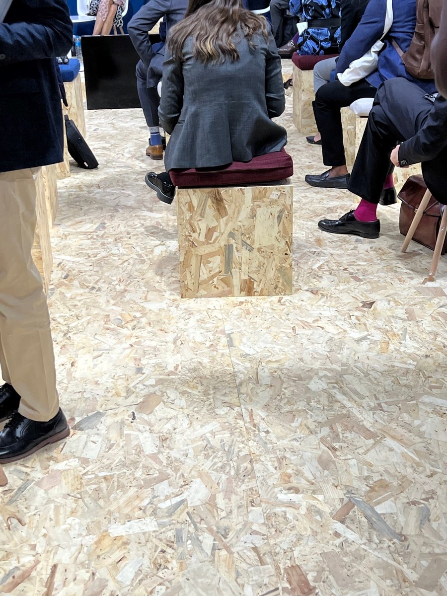pamsaofficial's tweet photo. The antithesis of #COP27 - 90% of pavilion structures made from #timber & #wood based materials, amid #cardboard seats & fibre cutlery, yet people lobby to keep ALL trees in the ground? #treesmakewood #treesmakepaper #TheUltimateRenewable Photos: Ross Hampton, @AFPAonline https://t.co/4cPPpLHSqx