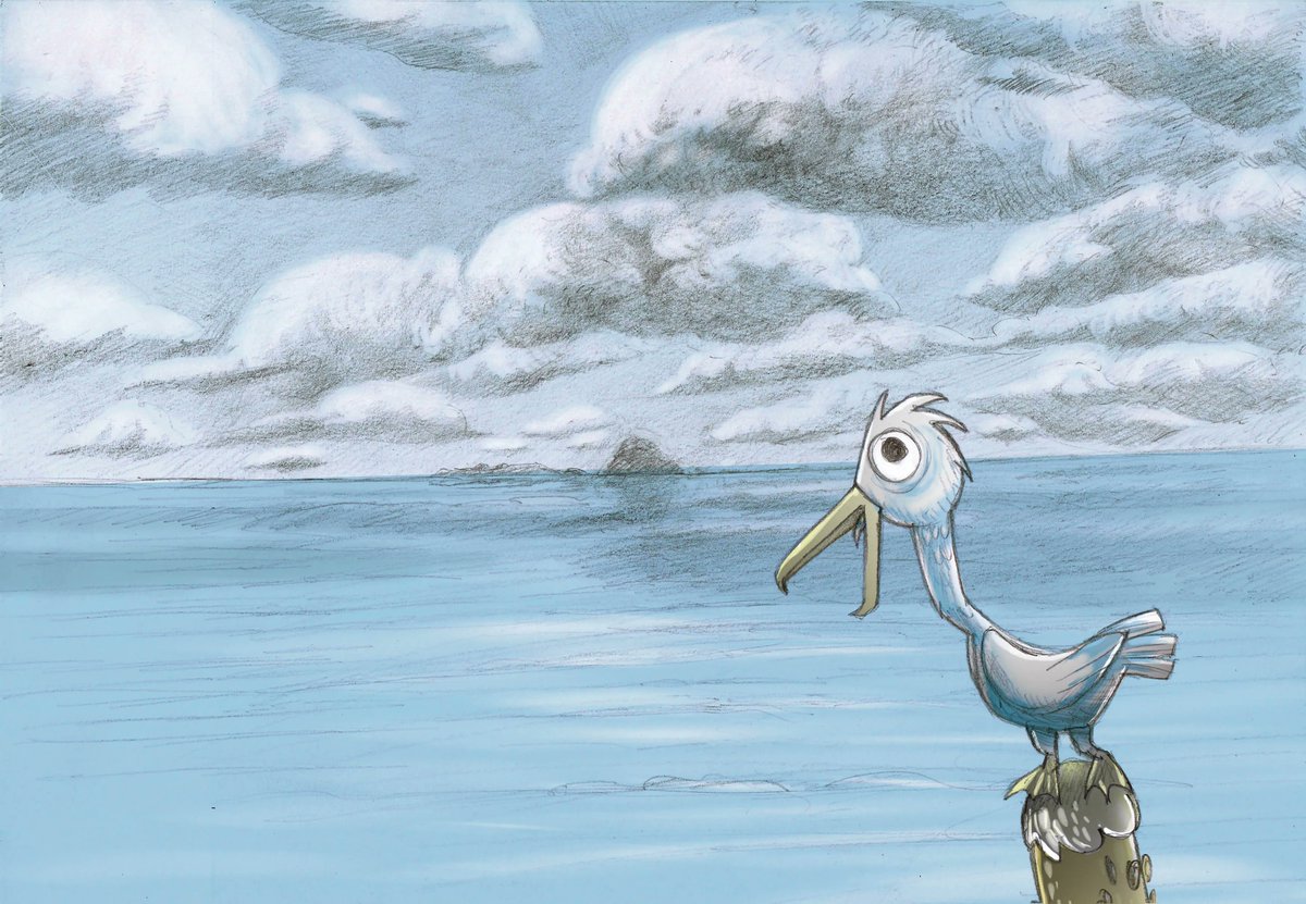 AZ51Gallery's tweet photo. Here we are again with a new #illustration by Gwendal Blondelle recounting the adventures of our little Gull. He is waiting for us before setting off, flying towards a new horizon. Do not hesitate to take flight with him by ordering an art print of this illustration. #digitalart https://t.co/i3xQCpH2ht