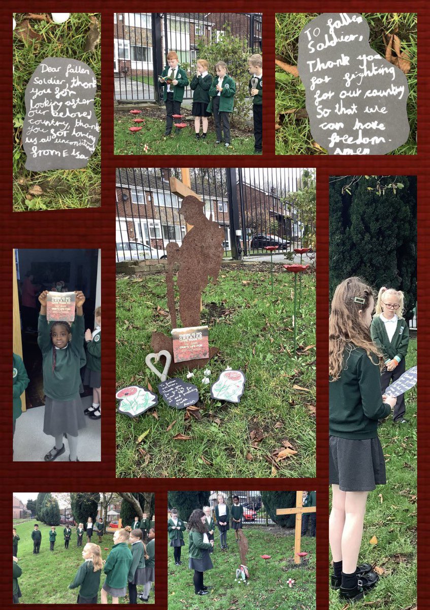 #sjsbclass7 led a beautiful Remembrance Day worship this morning, followed by a moment of silent reflection in our Remembrance Garden @StJosephStBede #sjsbRE #sjsbSMSC #WeWillRememberThem