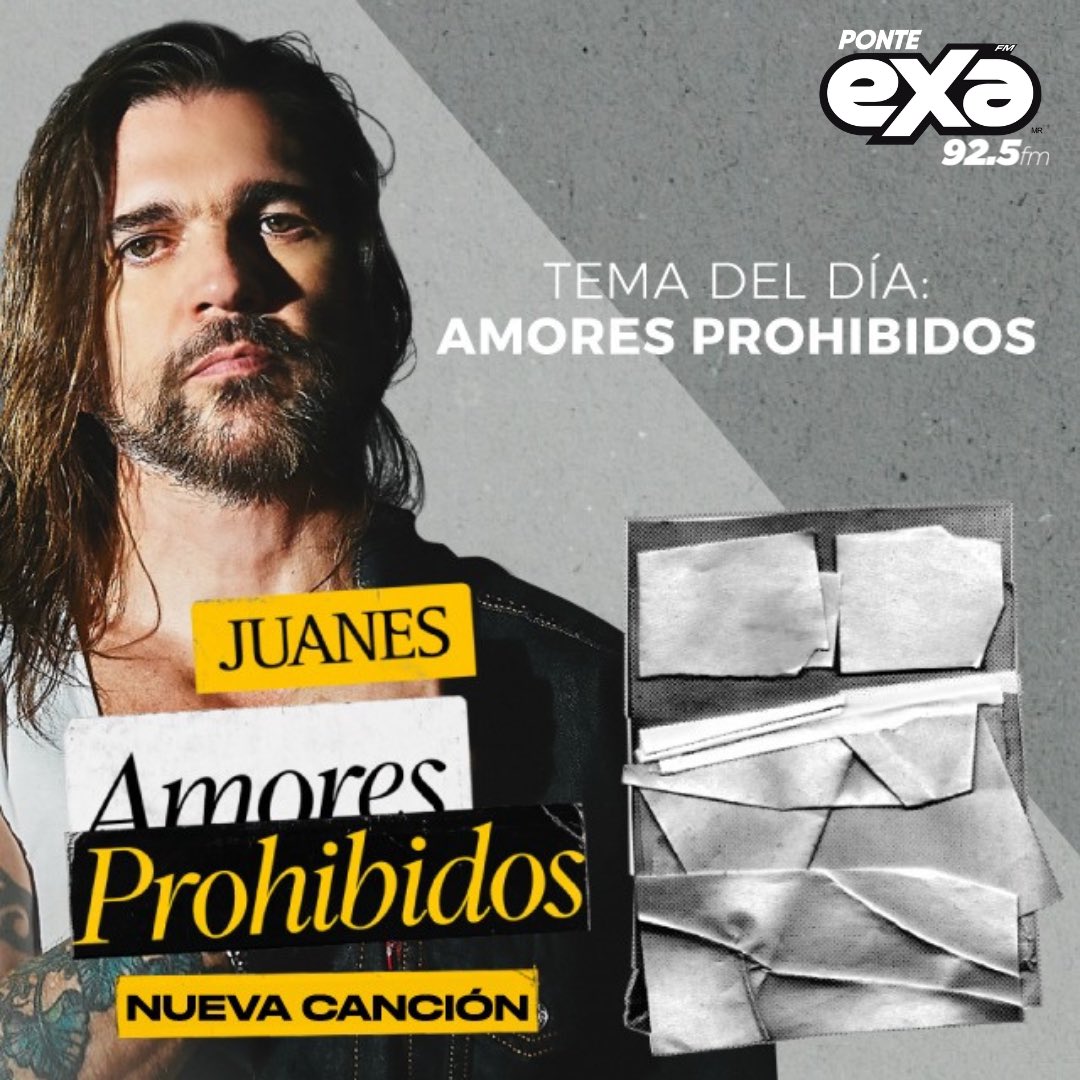 ExaFmEcuador's tweet photo. HOY 🔥 JUANES Y LOS AMORES PROHIBIDOS SE APODERAN DE LA CABINA NARANJA 🤩

#AmoresProhibidos #Juanes #Estreno #PonteExa #ExaFmEcuador #Radio #Ecuador #Quito #Riobamba #Musica https://t.co/RiZrUPLnkm