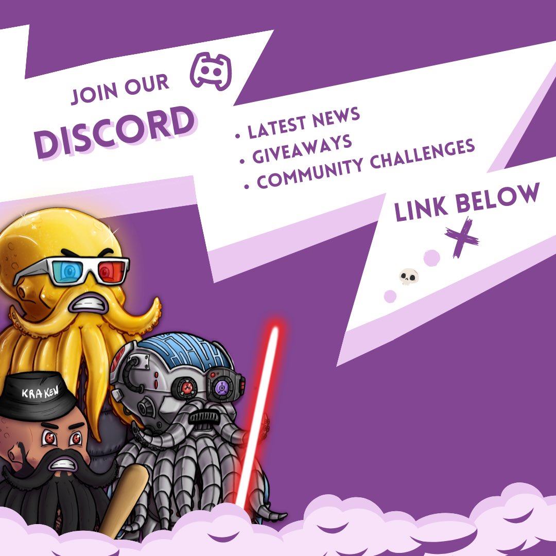 JOIN US ON DISCORD 🐙💭

discord.gg/WSRjGthMEE 👈

🌊
#NFT #NFTcommunity #crypto #kraken #SOL #Etherium #BITCOIN #discordlink #Market 
🌊