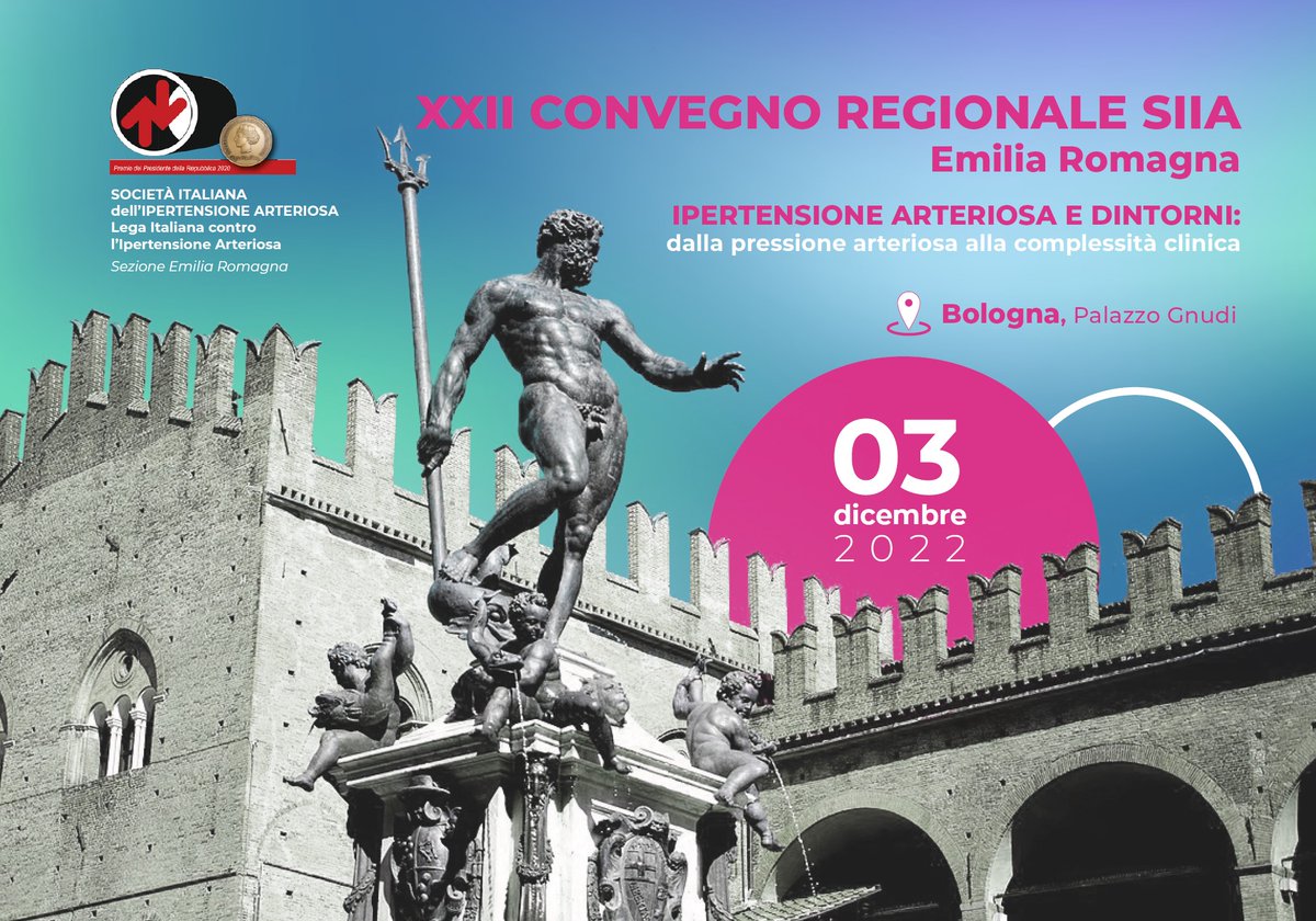 🟢 XXII Convegno SIIA - Emilia-Romagna “IPERTENSIONE ARTERIOSA E DINTORNI: dalla pressione arteriosa alla complessità clinica"🟢Bologna, 3/12/22 - mailchi.mp/1ce3794b6398/x…