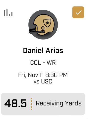 Great value find from the optimizer this morning. Fanduel currently has the line set to 56.5 yds, getting a big discount on PrizePicks. #DFS #prizepicks #DGFantasy