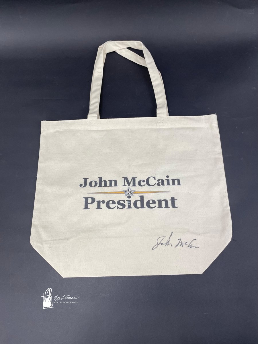 319/365: This bag isn't just any campaign tote bag--John McCain signed this canvas bag during his 2008 presidential campaign.