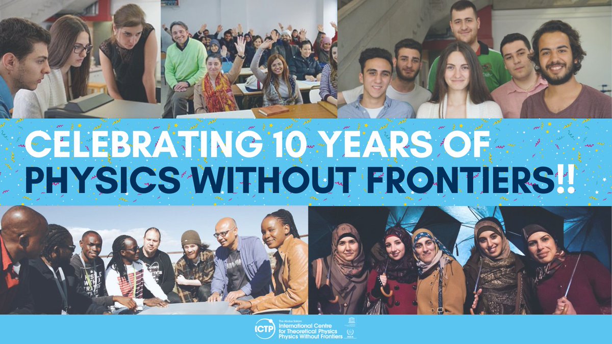 ictpPWF's tweet photo. Register TODAY for the Celebration of 10 Years of Physics Without Frontiers! 1pm CET 22 November take part in the discussions and learn what young scientists are doing the world over to support each other in science. 
https://t.co/pqCozUJ9B1
#PWFat10 #IYBSSD #WorldScienceDay2022 https://t.co/PwkjyrOuBj