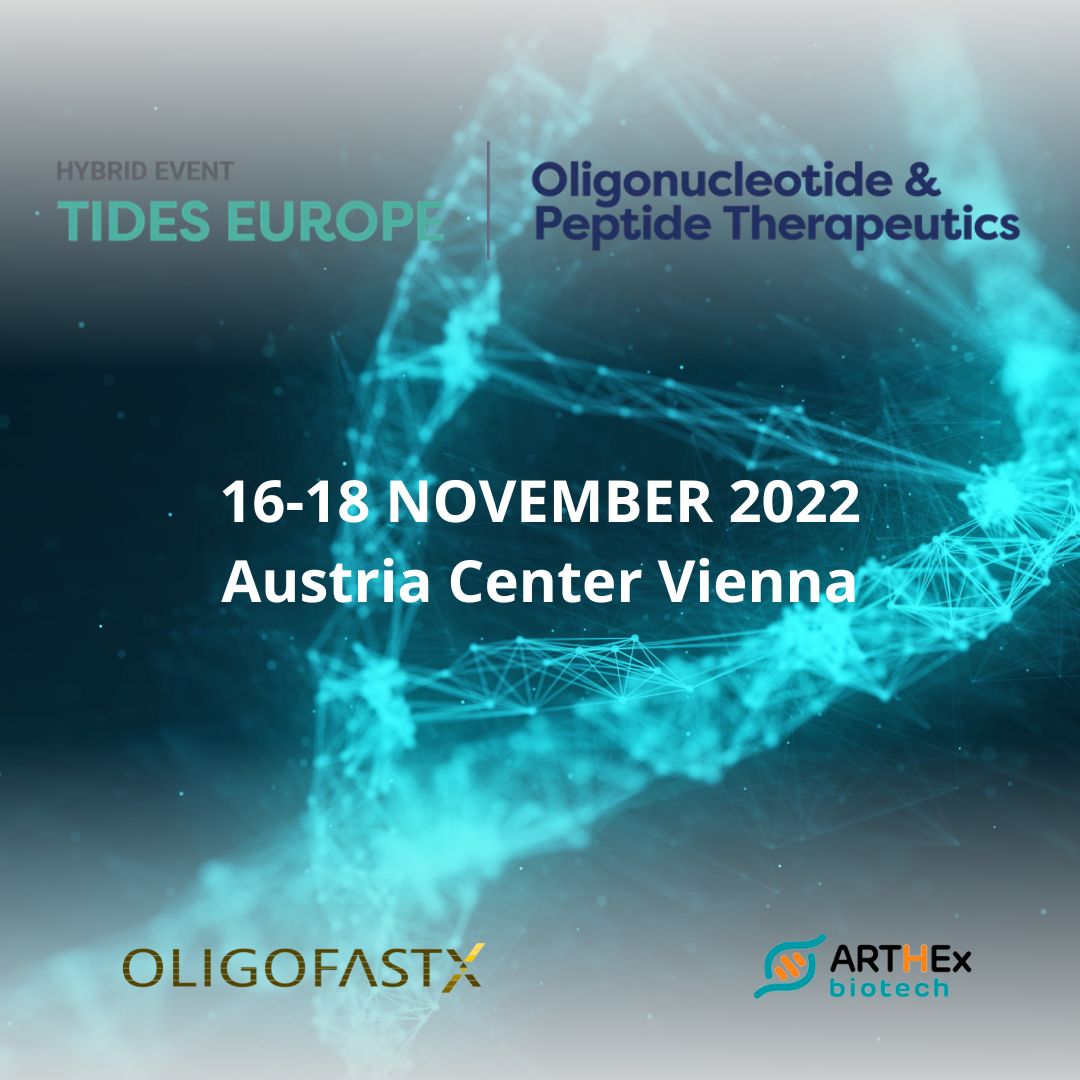 🔊 Our partners @Arthexbiotech and @AptaTargets will also be present at TIDES EUROPE on November 16-18 📆 in Vienna! You can take a look at their work on our website ⬇️ 📌oligofastx.com #fundedbyCDTI #OLIGOFASTX