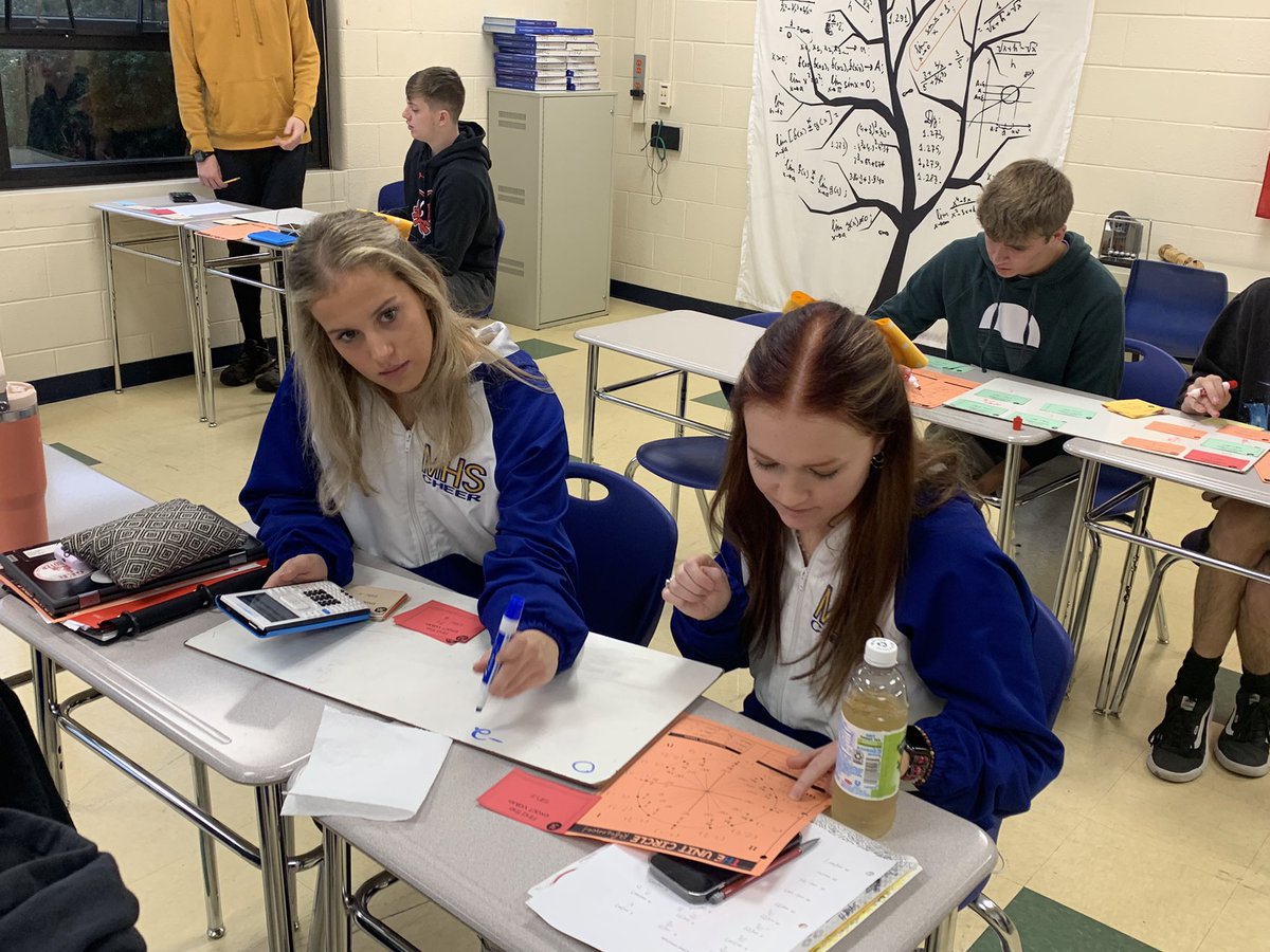 JenniferUlland's tweet photo. We’re looking for patterns in the Unit Circle! @MadeiraHSPrin https://t.co/RNPXPsDDEs