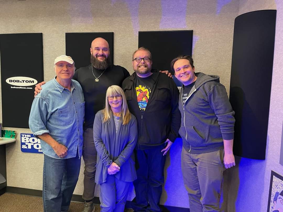 Just got to talk to <a href="/Adamscherr99/">The Monster of all Monsters</a> on the radio. This was right before he put <a href="/bobandtom/">The BOB & TOM Show</a> through a table.