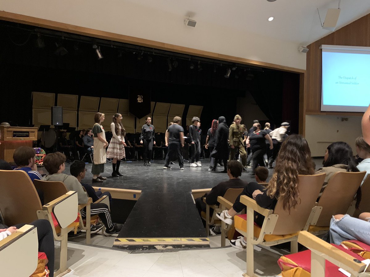 Today on the 11th of Nov, Banting Broncos remembered &amp; honoured all Canadians who serve &amp; have served our country. Lest we forget. Thank you to drama, music, tech, &amp; history for a thoughtful &amp; poignant Remembrance Day assembly.