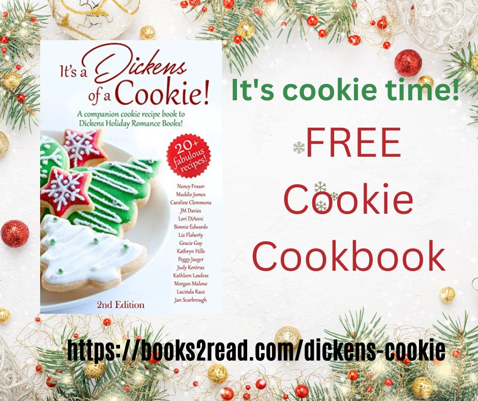 Check out all the great cookie recipes in Dickens's cookie cookbook.  It's  FREE.  books2read.com/dickens-cookie  #freebook #recipebook #cookies #romancegems #holidayrecipes #dickensholidayromance #funfriday  #cookierecipes