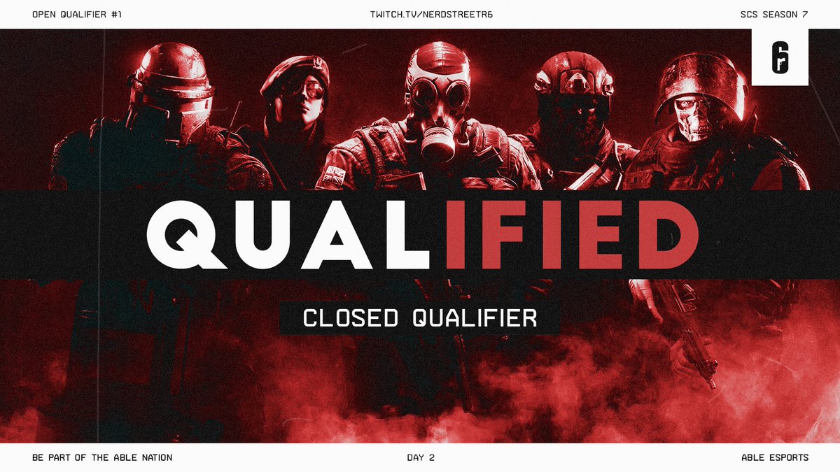 After 2 days, our #Rainbow6 squad finishes 2nd in the <a href="/SCS_esports/">SCS Esports</a> Open Qualifier #1 with a record of 6-2. This moves us through to the Closed Qualifier that is set to take place tonight. Let's go ‼️

<a href="/StorMzR6/">Anto 🇨🇦</a>
<a href="/SkorpR6/">Kev WILD</a>
<a href="/qewazR6/">qewaz🇨🇦</a>
<a href="/BosakR6/">BosakR6</a>
<a href="/NotExil/">NotExil</a>
<a href="/PeeepzAha/">Peeepz🇨🇦</a>
<a href="/Valforiaa/">ℭ𝔩𝔬𝔢 𝔓𝔯𝔬𝔲𝔩𝔵</a>