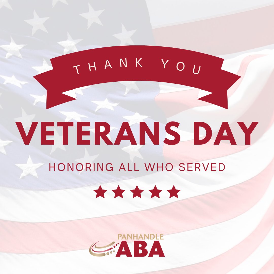 PanhandleABA's tweet photo. Happy Veterans Day to all who have served! We appreciate your sacrifice to protect our freedoms! 🇺🇸

#VeteransDay #Freedom #thankyou  #tallahasseeflorida #TLH #tallahasseeaba #abatherapy #behavior #behaviortherapist #panhandleflorida #panhandleaba #autism #crawfordvillefl https://t.co/dknRMP243L