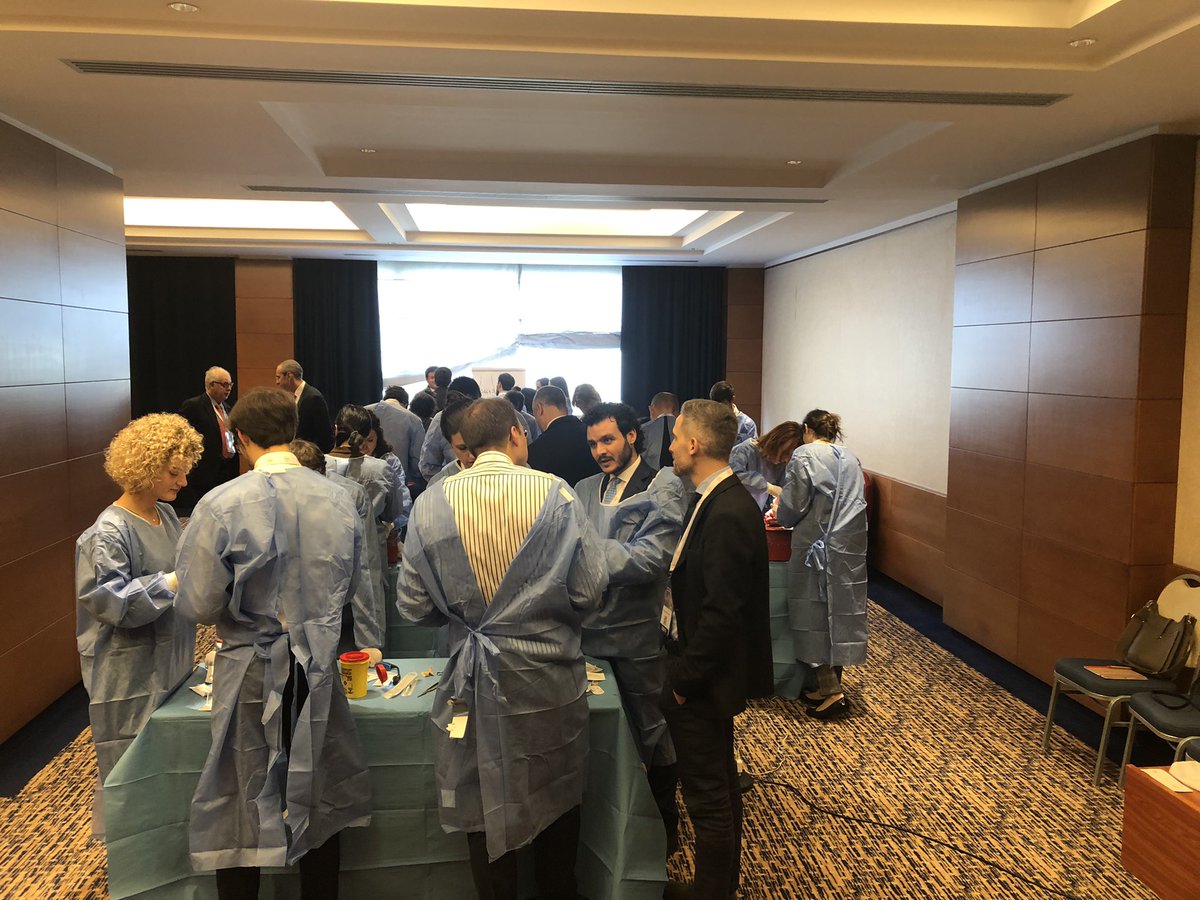 MauroLoRito's tweet photo. Congenital wet lab at the #sicch was full! Great teaching session on aortic root enlargement. Resident training should be a duty for every surgeon! https://t.co/ExnEqUO9n2