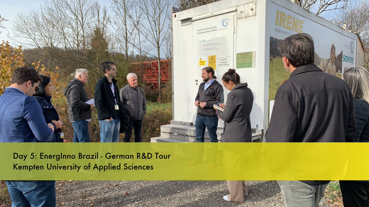 ResearchGermany's tweet photo. Andreas Armstorfer, Scientific Associate @HSKempten, accompanies the Brazilian innovators from #EnergInno on their #GermanRDTour through the Energy Campus of the university. More about the tour π https://t.co/MBiP13B61W https://t.co/bS8GTCnT9e