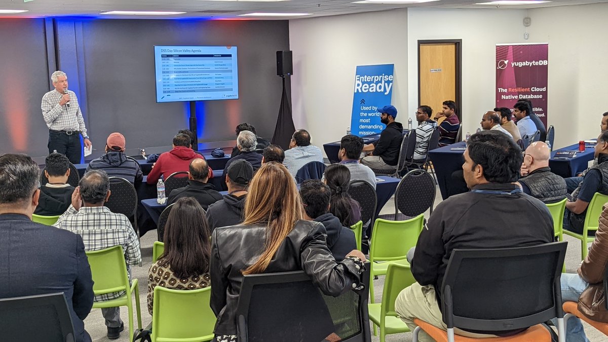 Yugabyte's tweet photo. Yesterday's #DSS day at @Yugabyte HQ was terrific, with great presentations, insightful questions &amp; even time for networking! 

📢Don't miss our final DSS of the year in Boston next week (Nov 15th)

Discover more and register FREE! ⬇️ #yugabytedb

https://t.co/fHUjozGtkP https://t.co/mL7vCDPthi