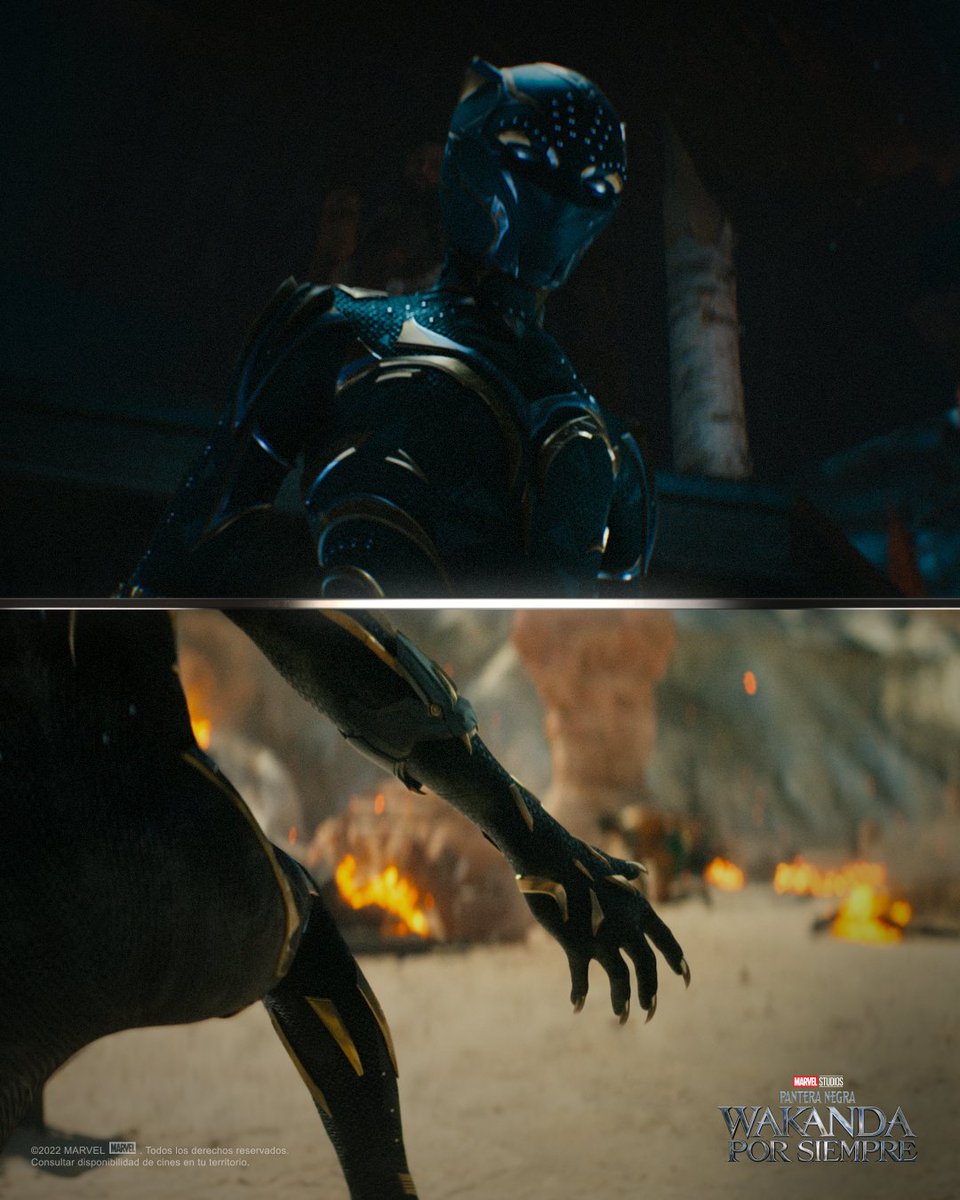 MarvelLATAM's tweet photo. Nuestra protectora está de regreso 😍🖤 Ya puedes vivir #PanteraNegra: Wakanda Por Siempre, ahora solo en cines. https://t.co/q912OSIqlg