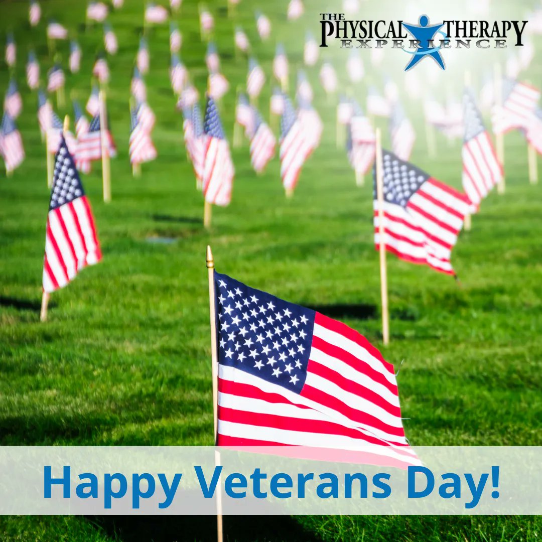 The Physical Therapy Experience team would like to thank all who have served our country for their service. Happy Veterans Day!

buff.ly/2QFjcaJ

#ThePhysicalTherapyExperience #Oceanside #Smithtown #PhysicalTherapy #Pain #Recovery #VeteransDay