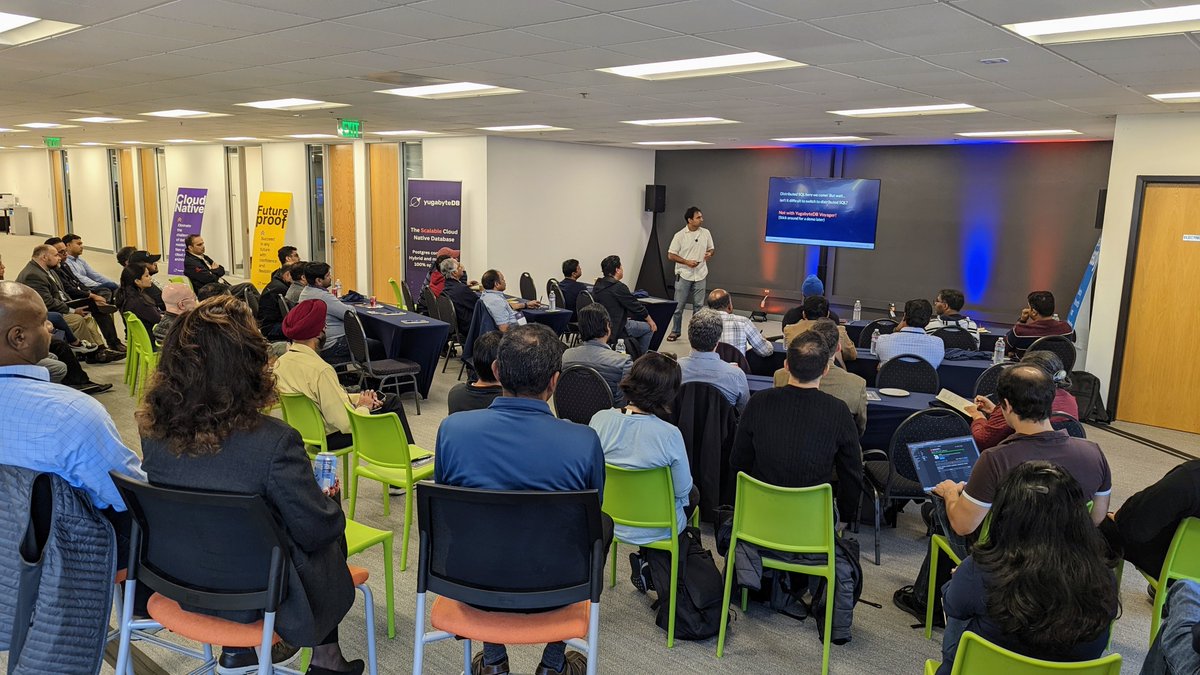 Yugabyte's tweet photo. Yesterday's #DSS day at @Yugabyte HQ was terrific, with great presentations, insightful questions &amp; even time for networking! 

📢Don't miss our final DSS of the year in Boston next week (Nov 15th)

Discover more and register FREE! ⬇️ #yugabytedb

https://t.co/fHUjozGtkP https://t.co/mL7vCDPthi