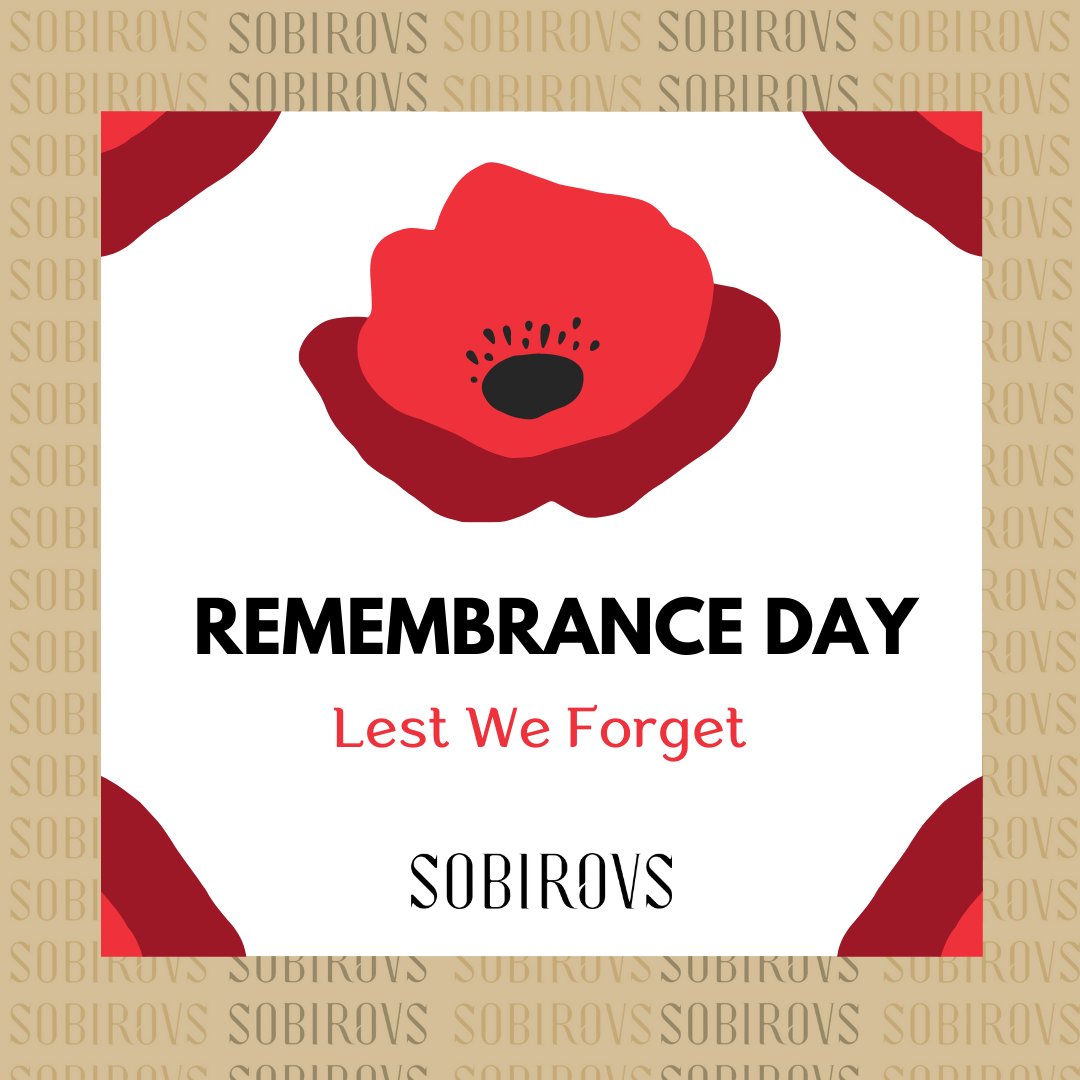 SobirovsLawFirm's tweet photo. Remembrance Day!
Commemorating the sacrifices of members of the armed forces and of civilians in times of war.
#sobirovslawfirm #RemembranceDay https://t.co/JynZVGZIgH