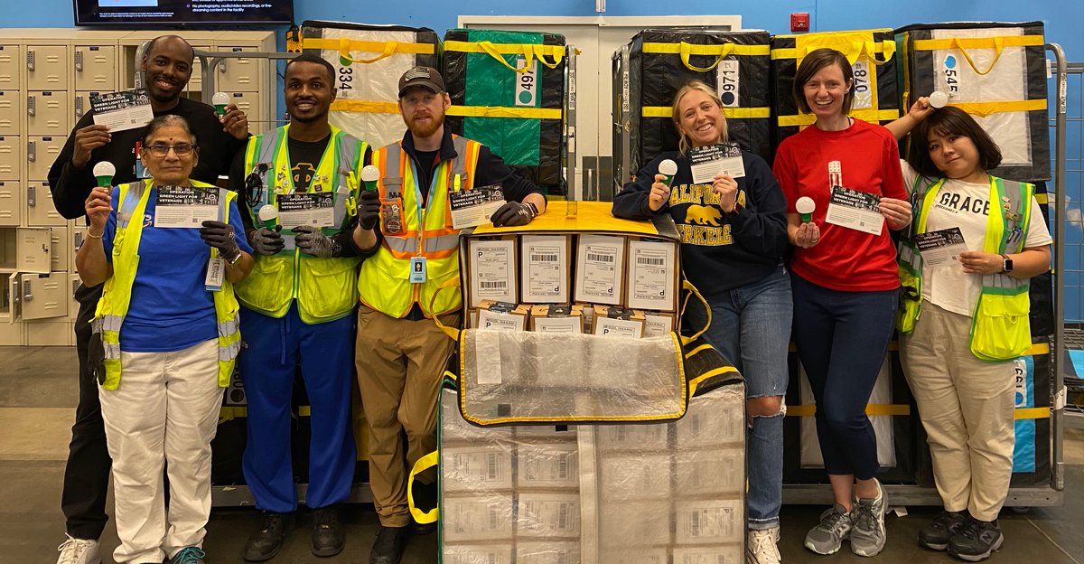 As part of our partnership with <a href="/NACoTweets/">NACo Digital Team</a>, volunteers from across Amazon and <a href="/amazonmilitary/">Amazon Military</a> packed and shipped green light bulbs to each of the 3,069 counties, boroughs, and parishes across the United States. Check them out!
