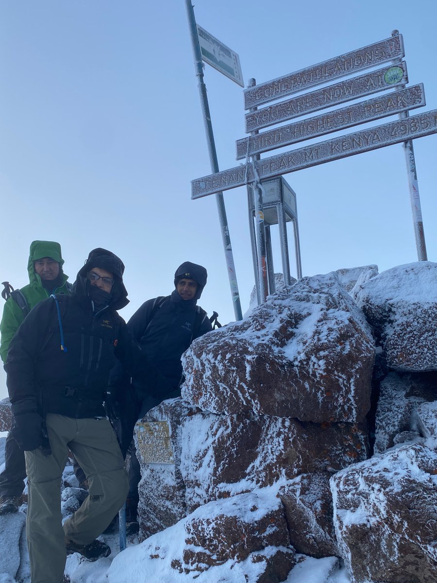 kshah2775's tweet photo. Very exhilarating to summit Mt. Kenya at 17km with good friends last week. https://t.co/X1Ng8LxfuP